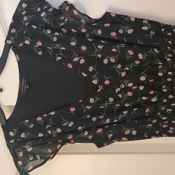 Lucky Brand ditsy printed midi dress XS - Picture 4 of 8